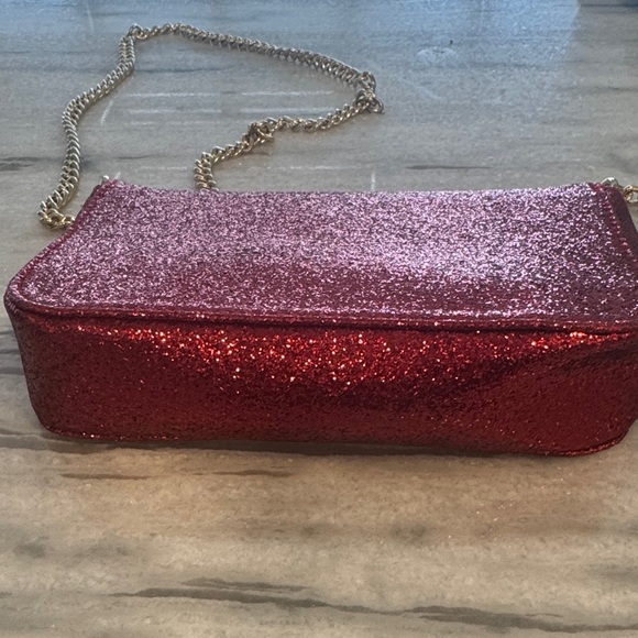 Jimmy Choo Glittering Red Clutch with Gold Chain - Picture 4 of 6